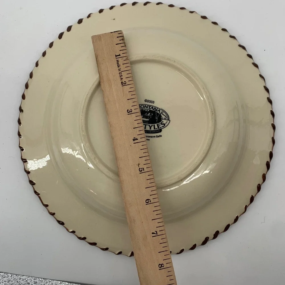 Montana Lifestyles Silversmiths Branded Cattle Bowl Plate 9.5